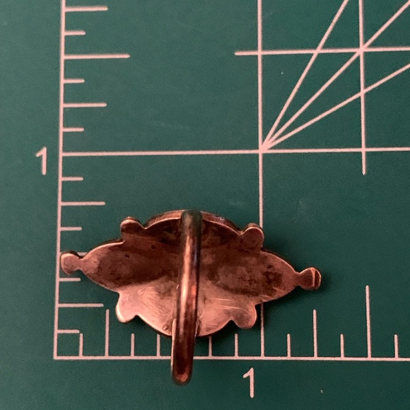 Vintage Zuni Petit Point Turquoise Cluster Ring - Picture 6 of 7